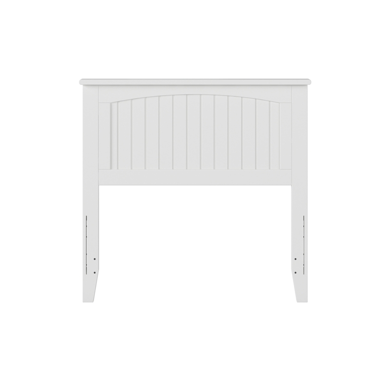AFI Nantucket Twin Wood Panel Headboard with USB Charging Station in White