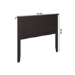 Nantucket Full Wood Panel Headboard in Espresso
