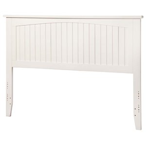 AFI Nantucket Queen Wood Panel Headboard with Device Charger in White