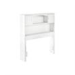 AFI Newport Twin Wood Bookcase Headboard with Device Charger in White