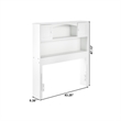 AFI Newport Twin Wood Bookcase Headboard with Device Charger in White