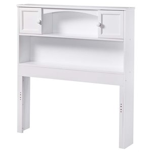 atlantic furniture newport bookcase headboard in white