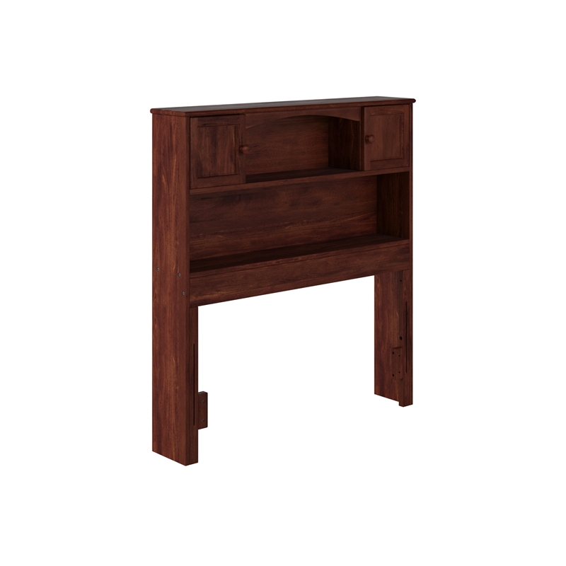AFI Newport Twin Wood Bookcase Headboard in Walnut