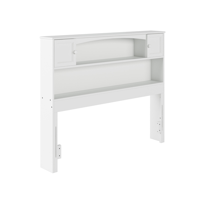 AFI Newport Full Wood Bookcase Headboard in White