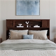 AFI Newport Full Wood Bookcase Headboard in Walnut