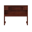 AFI Newport Full Wood Bookcase Headboard in Walnut