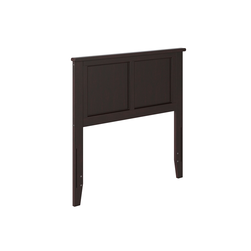 Madison Twin Solid Wood Panel Headboard in Espresso
