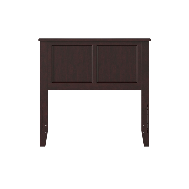 Madison Twin Solid Wood Panel Headboard in Espresso