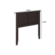 Madison Twin Solid Wood Panel Headboard in Espresso