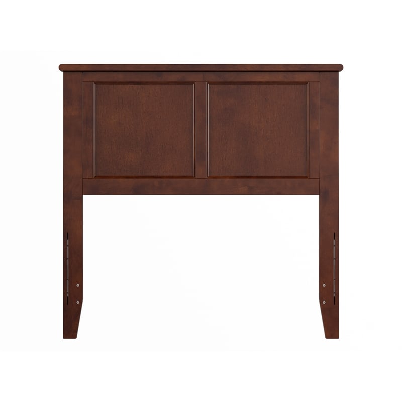 Madison Twin Solid Wood Panel Headboard in Walnut