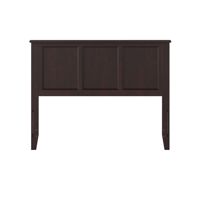 AFI Madison Full Wood Panel Headboard with Device Charger in Espresso