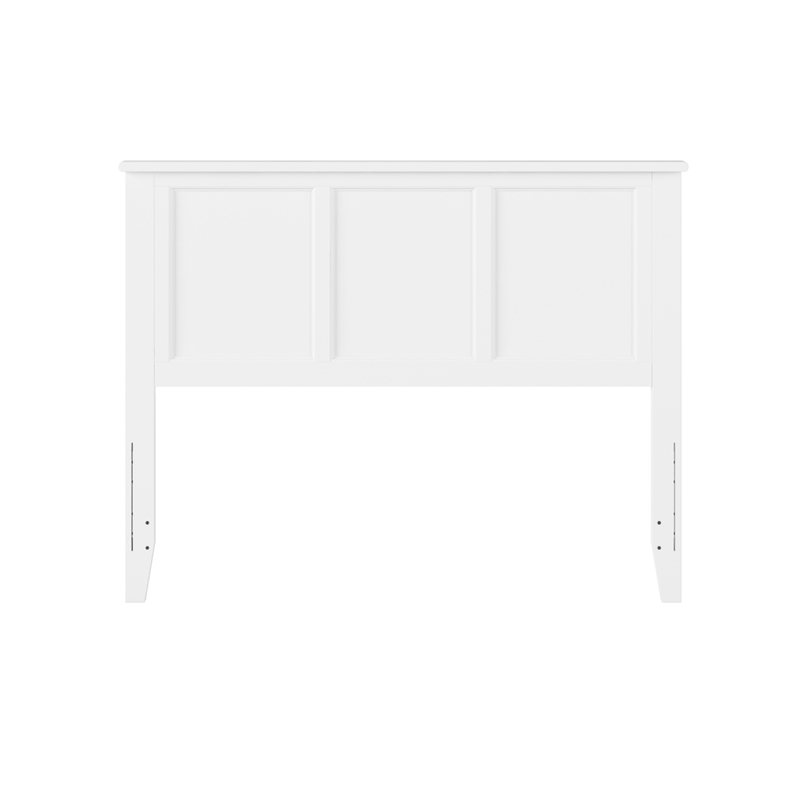 Madison Full Solid Wood Panel Headboard in White