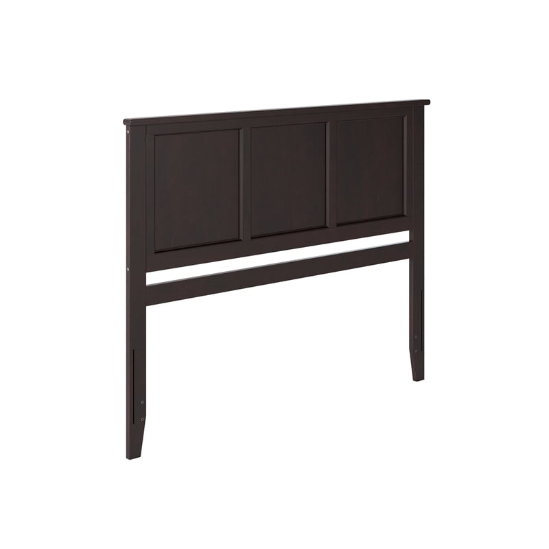 Madison Queen Solid Wood Panel Headboard in Espresso