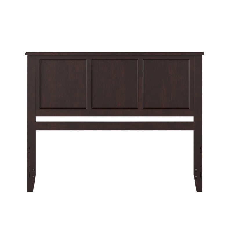 Madison Queen Solid Wood Panel Headboard in Espresso