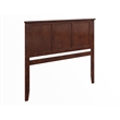 Madison Queen Solid Wood Panel Headboard in Walnut