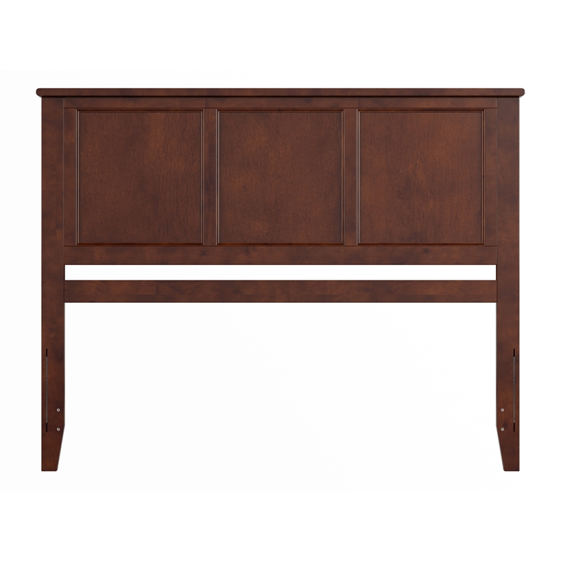 Madison Queen Solid Wood Panel Headboard in Walnut