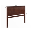 Madison Queen Solid Wood Panel Headboard in Walnut
