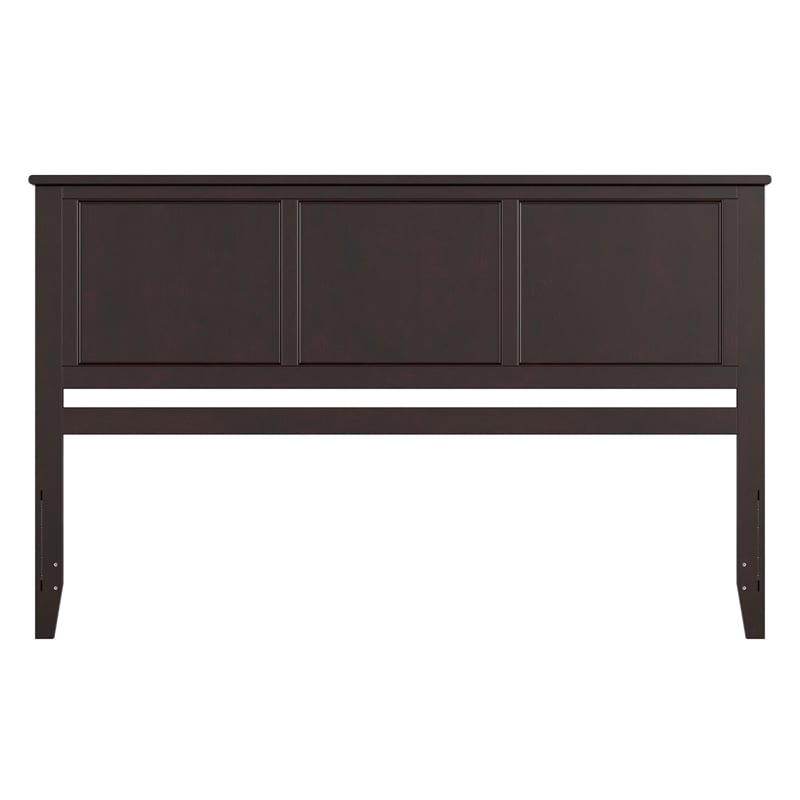 Madison King Solid Wood Panel Headboard in Espresso