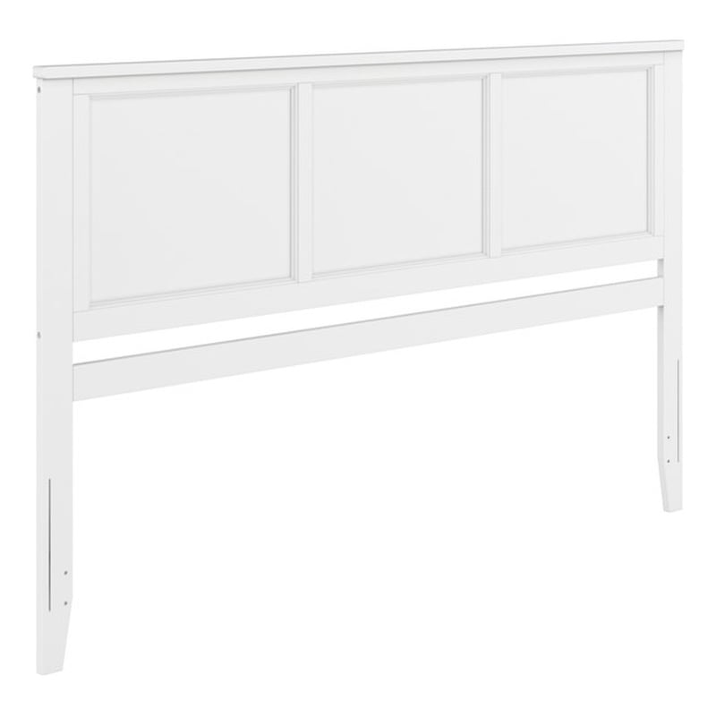 Madison King Solid Wood Panel Headboard in White
