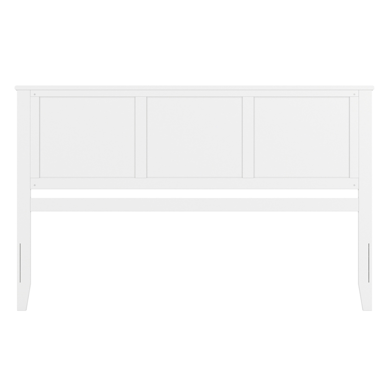 Madison King Solid Wood Panel Headboard in White
