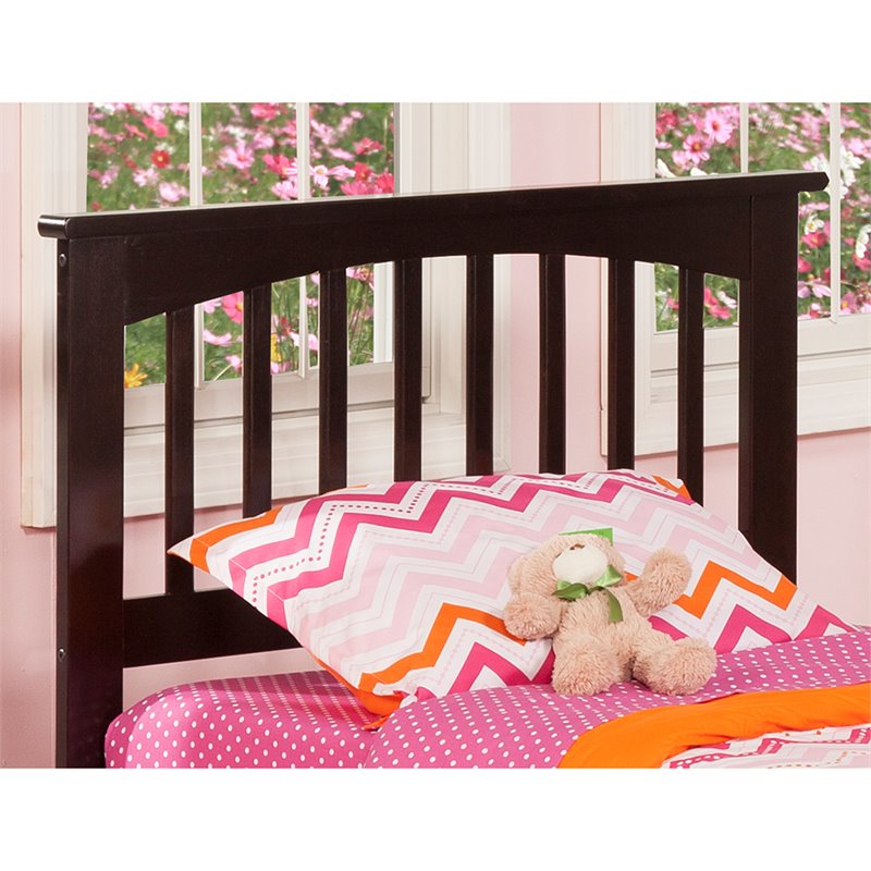 Atlantic Furniture Mission Twin Spindle Headboard in Espresso