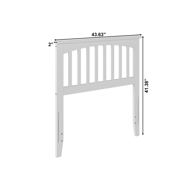 Mission Twin Wood Headboard in White