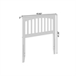 Mission Twin Wood Headboard in White
