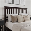 Mission Queen Wood Headboard in Espresso