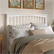 AFI Mission Queen Wood Headboard with USB Charging Station in White