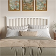 AFI Mission Queen Wood Headboard with USB Charging Station in White