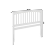 AFI Mission Queen Wood Headboard with USB Charging Station in White