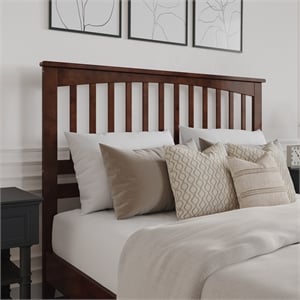 Mission Queen Wood Headboard in Walnut