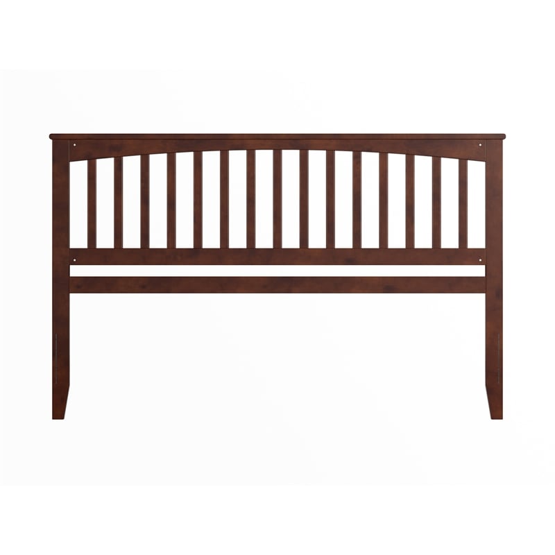 Mission King Wood Headboard in Walnut