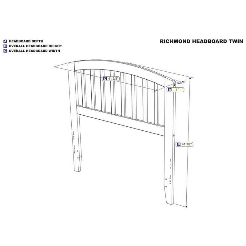 Atlantic Furniture Richmond Twin Spindle Headboard In White Ar288822 Atlantic Furniture Richmond Twin Spindle Headboard In White