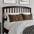 AFI Richmond Full Wood Headboard with USB Charging Station in Espresso