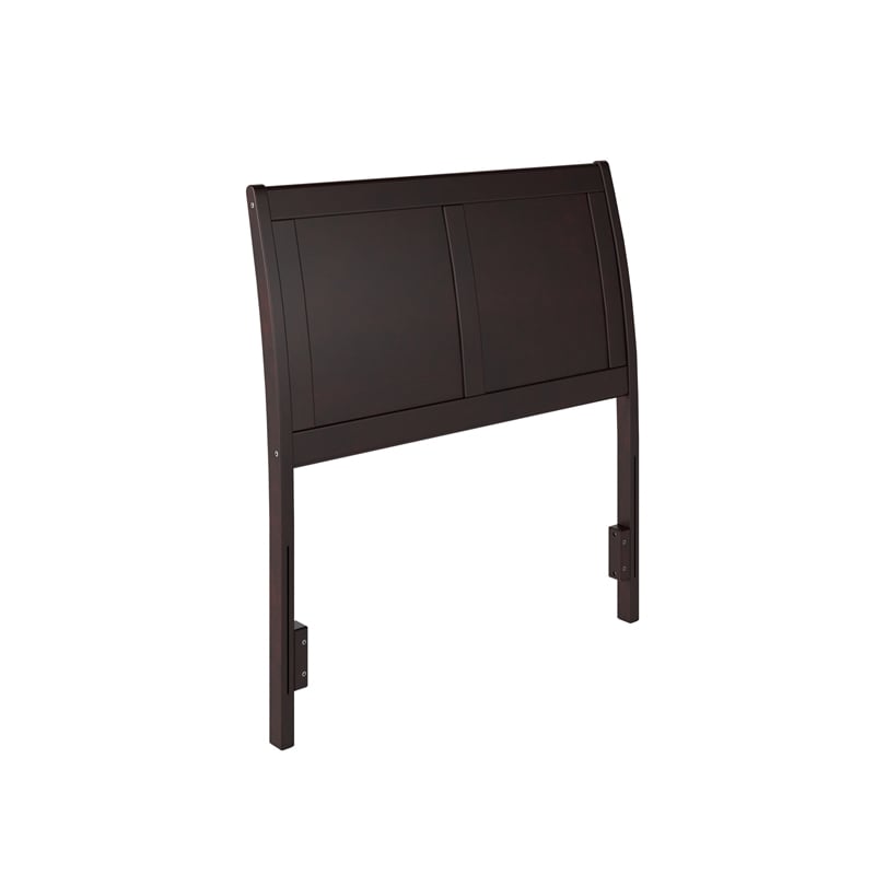 Portland Twin Sleigh Wood Headboard in Espresso