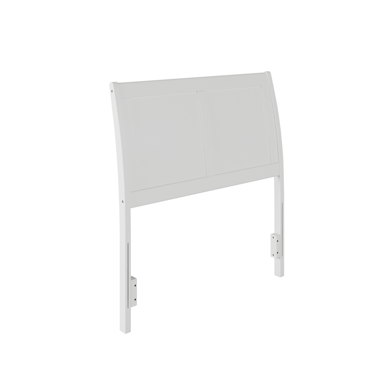 Portland Twin Sleigh Wood Headboard in White