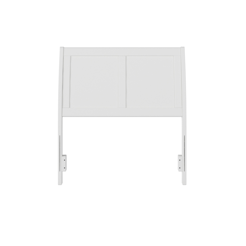 Portland Twin Sleigh Wood Headboard in White