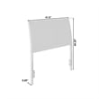 Portland Twin Sleigh Wood Headboard in White