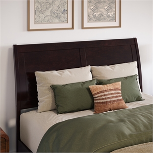 Portland Full Sleigh Wood Headboard in Espresso