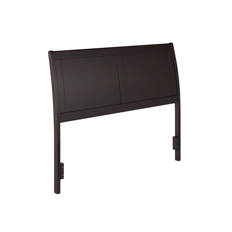 AFI Portland Full Wood Sleigh Headboard with USB Charging Station in Espresso