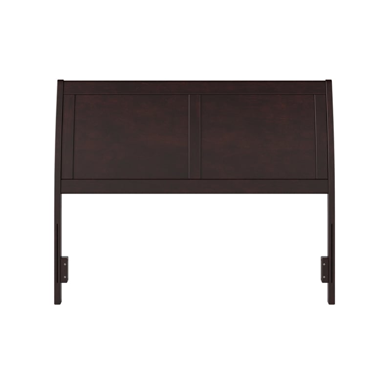 AFI Portland Full Wood Sleigh Headboard with USB Charging Station in Espresso