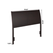 AFI Portland Full Wood Sleigh Headboard with USB Charging Station in Espresso
