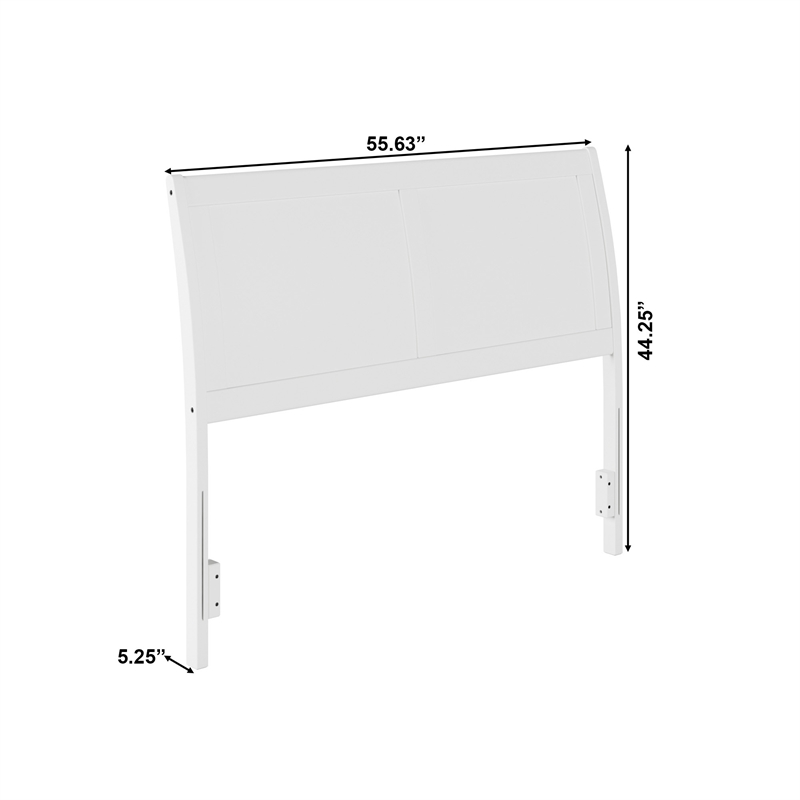 Portland Full Sleigh Wood Headboard in White