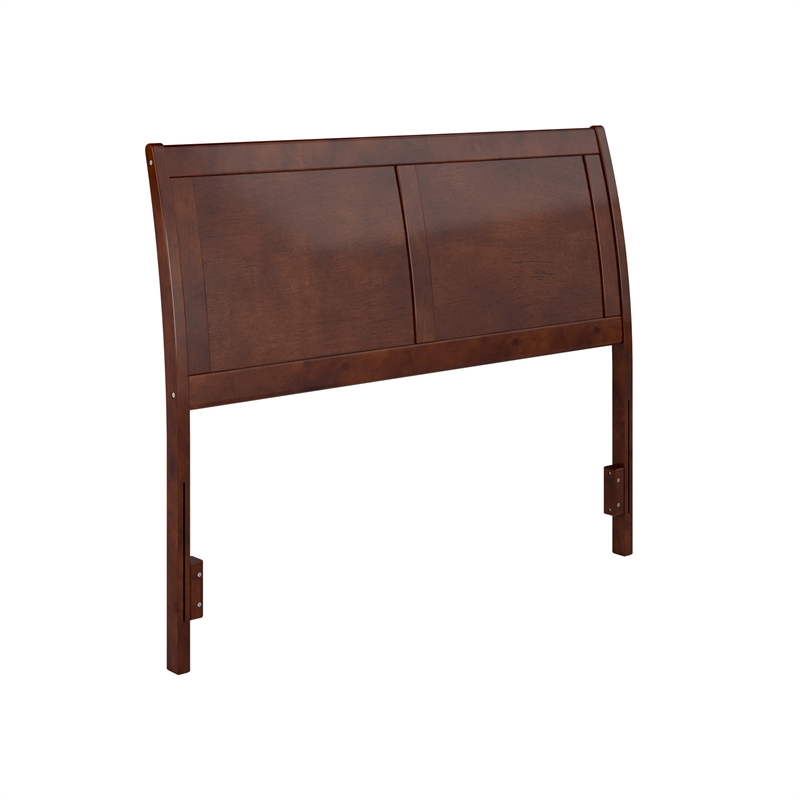 Portland Full Sleigh Wood Headboard in Walnut