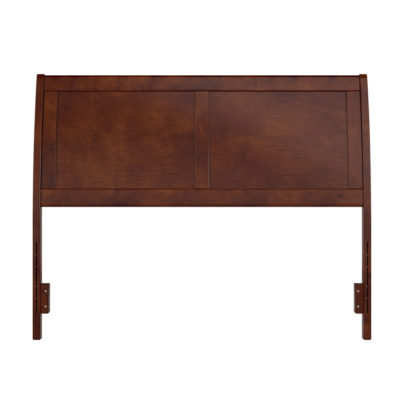 Portland Full Sleigh Wood Headboard in Walnut