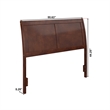 Portland Full Sleigh Wood Headboard in Walnut