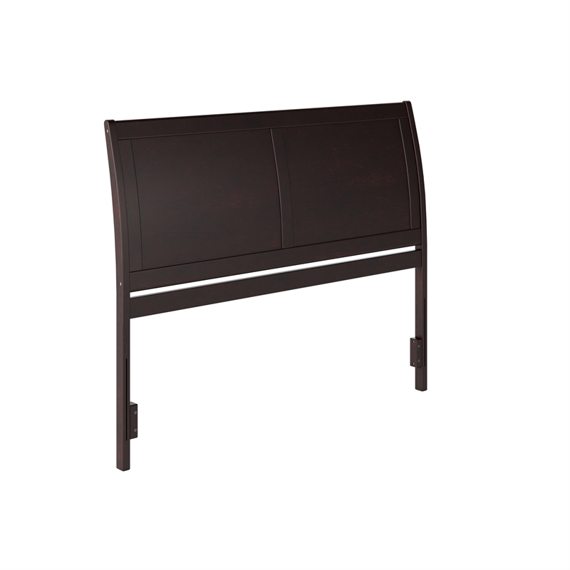 Portland Queen Sleigh Wood Headboard in Espresso