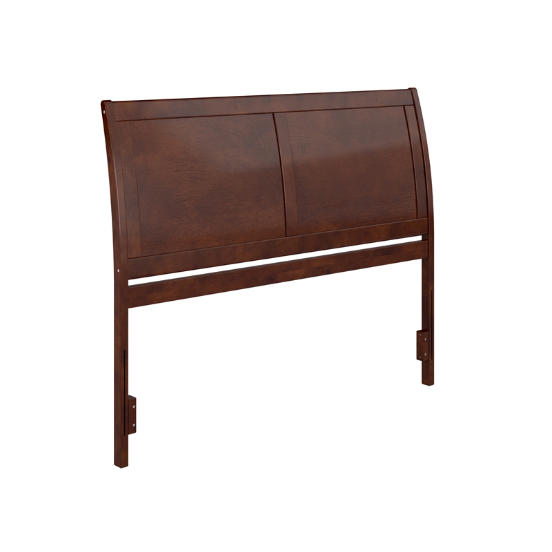 Portland Queen Sleigh Wood Headboard in Walnut