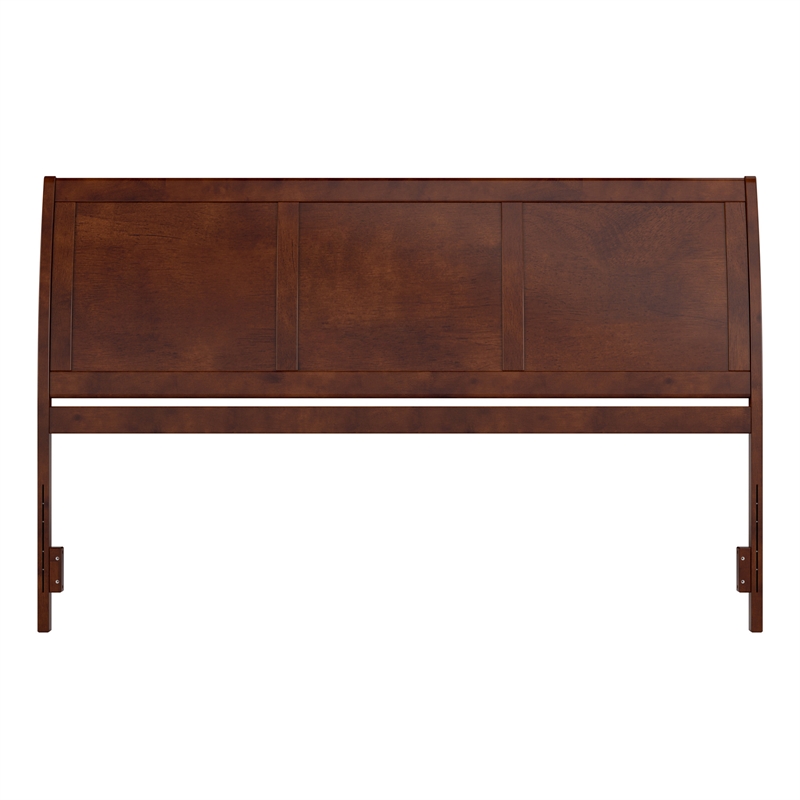 Portland King Sleigh Wood Headboard in Walnut